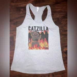 Bella Canvas Gray 'Catzilla' Tank Top